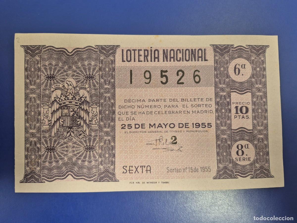 Loter&iacute;a nacional: LOTERIA NACIONAL SORTEO 15 DE 1955