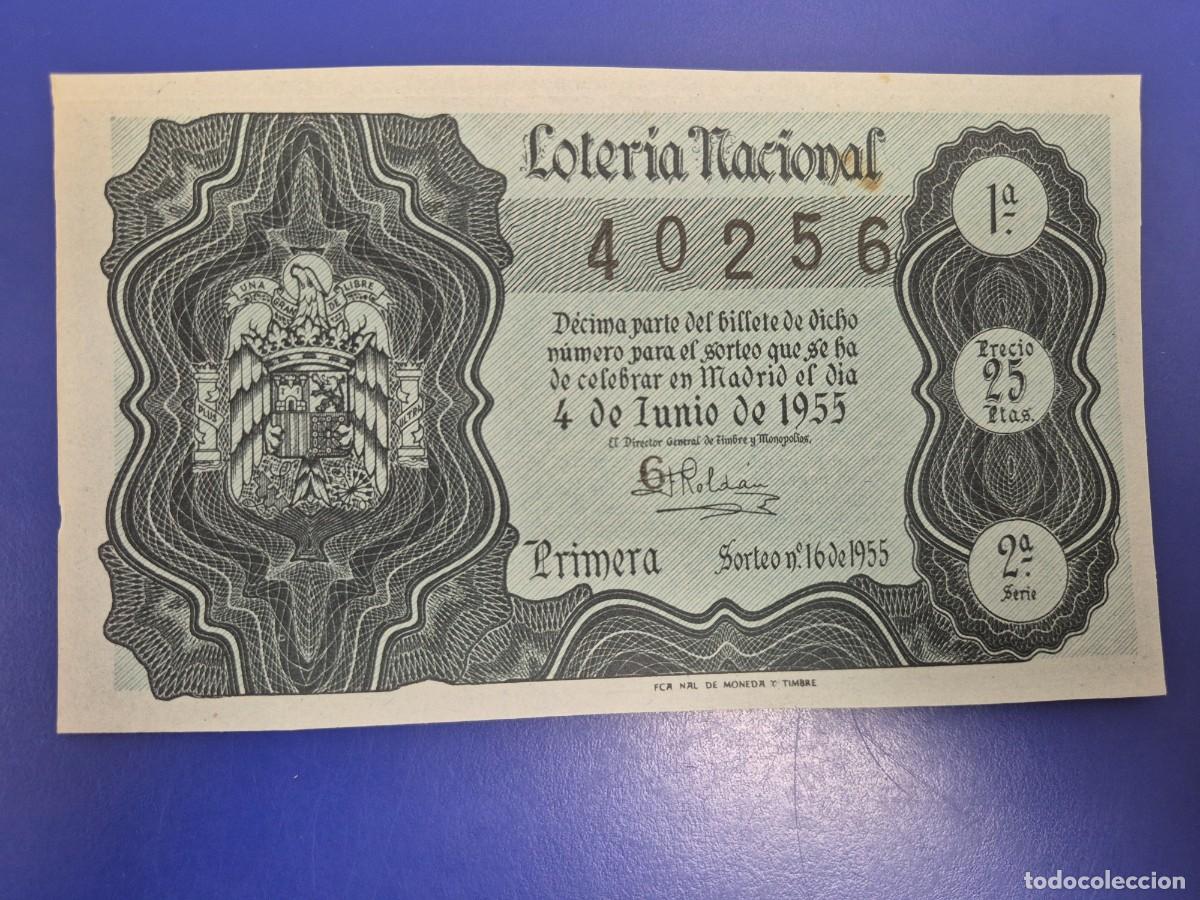 Loter&iacute;a nacional: LOTERIA NACIONAL SORTEO 16 DE 1955