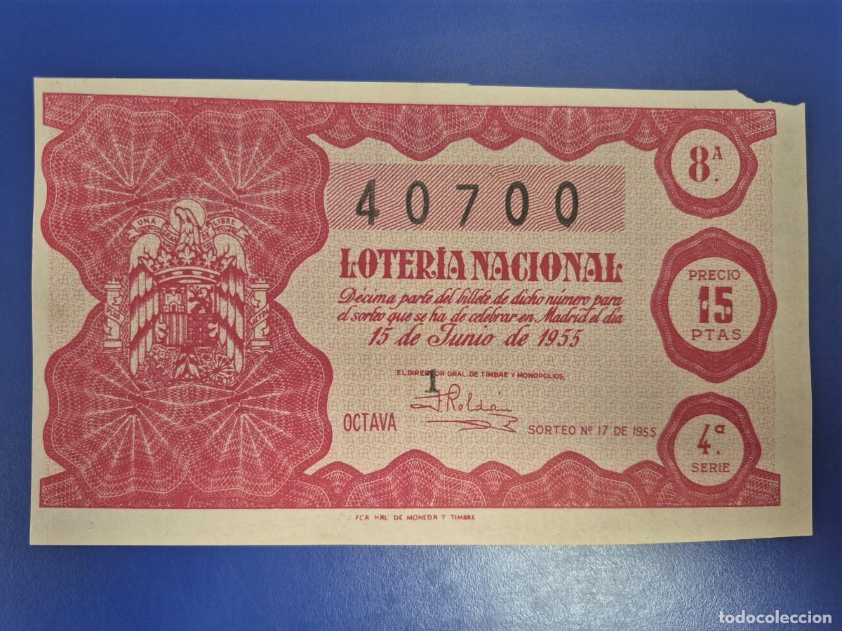 Loter&iacute;a nacional: LOTERIA NACIONAL SORTEO 17 DE 1955