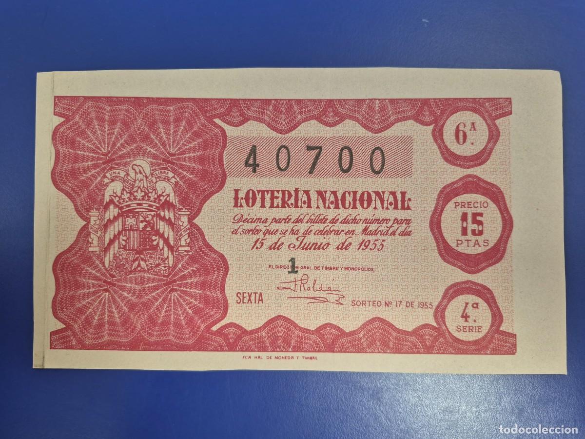 Loter&iacute;a nacional: LOTERIA NACIONAL SORTEO 17 DE 1955