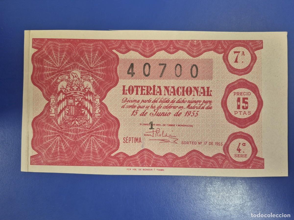 Loter&iacute;a nacional: LOTERIA NACIONAL SORTEO 17 DE 1955