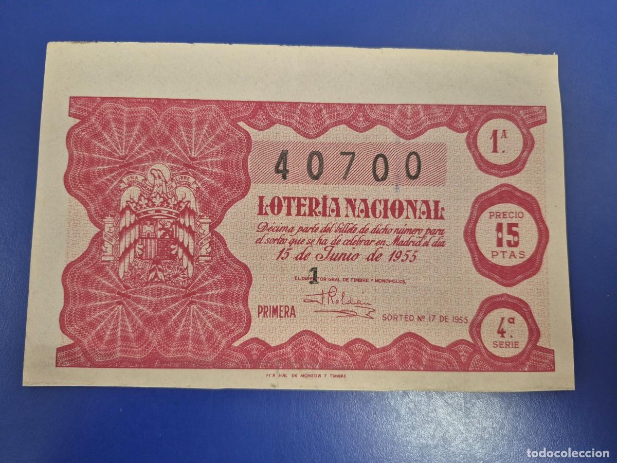 Loter&iacute;a nacional: LOTERIA NACIONAL SORTEO 17 DE 1955