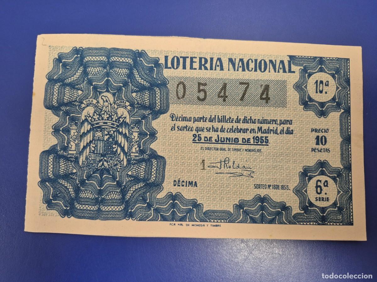 Loter&iacute;a nacional: LOTERIA NACIONAL SORTEO 18 DE 1955