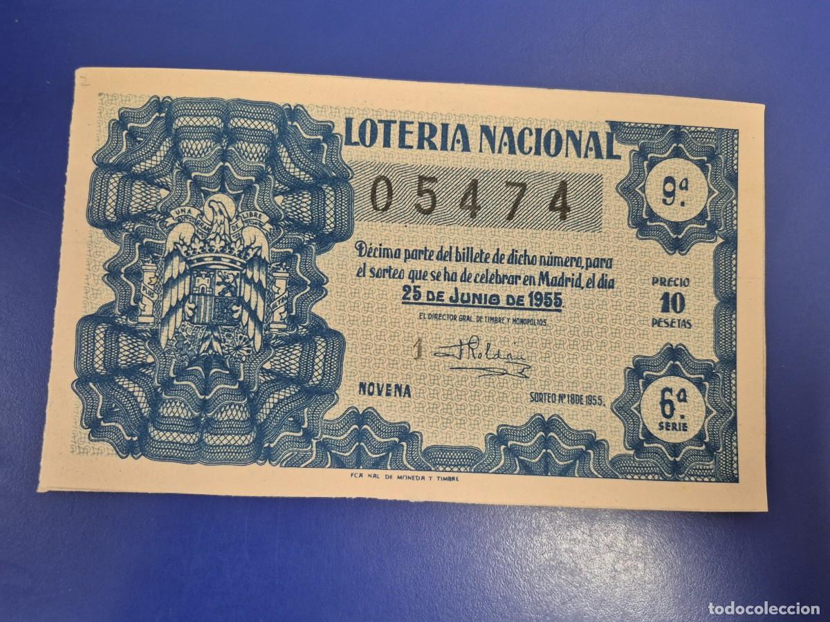 Loter&iacute;a nacional: LOTERIA NACIONAL SORTEO 18 DE 1955