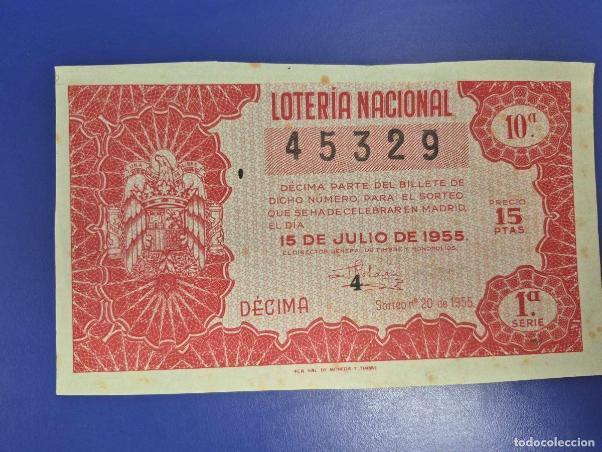 Loter&iacute;a nacional: LOTERIA NACIONAL SORTEO 20 DE 1955