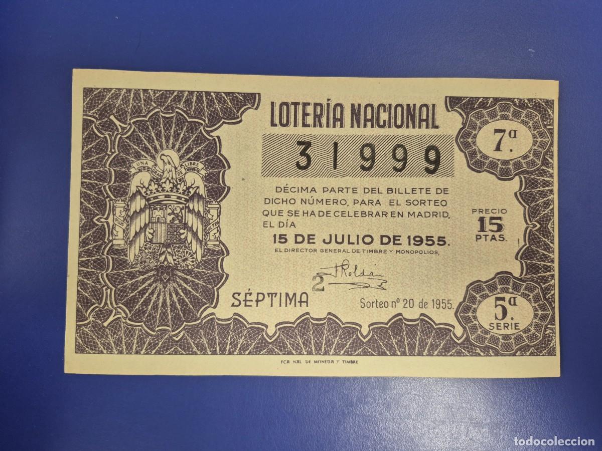 Loter&iacute;a nacional: LOTERIA NACIONAL SORTEO 20 DE 1955
