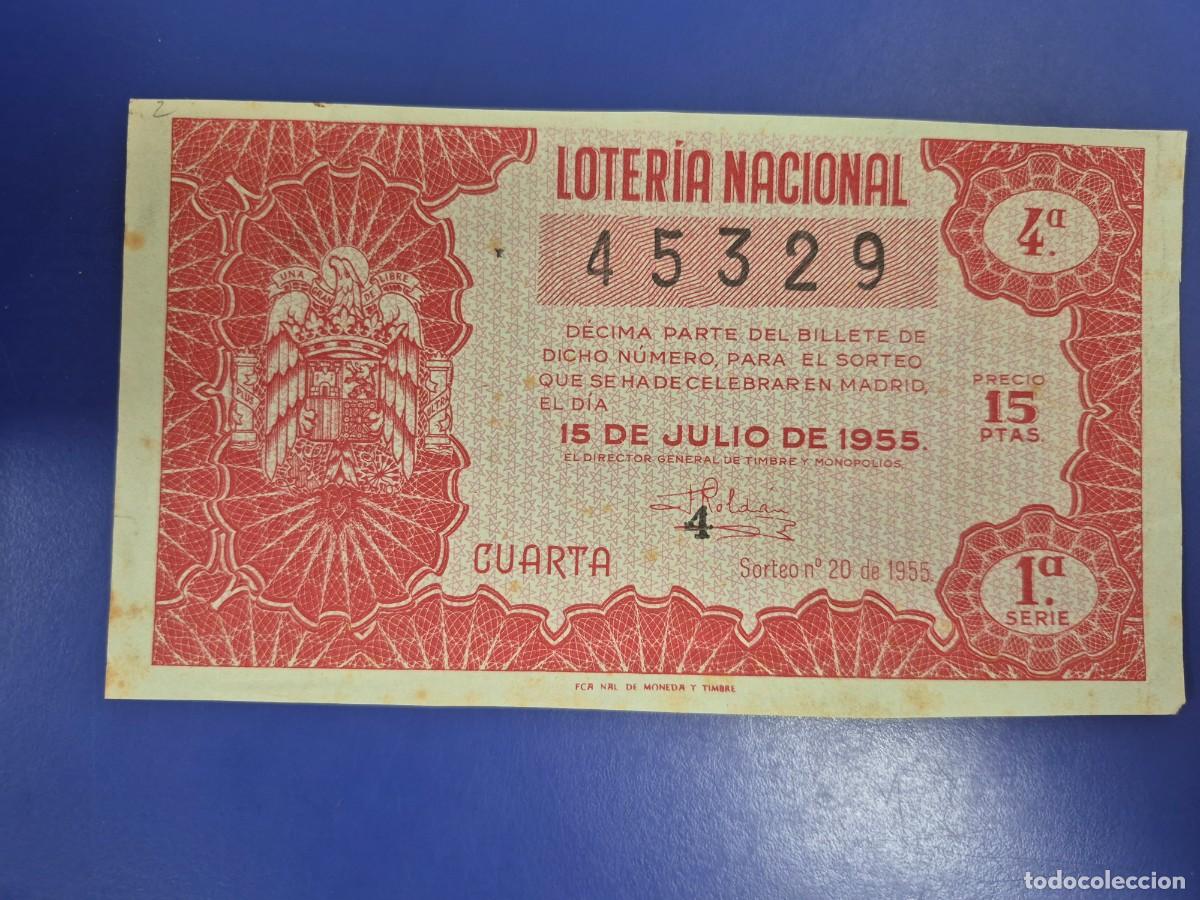 Loter&iacute;a nacional: LOTERIA NACIONAL SORTEO 20 DE 1955