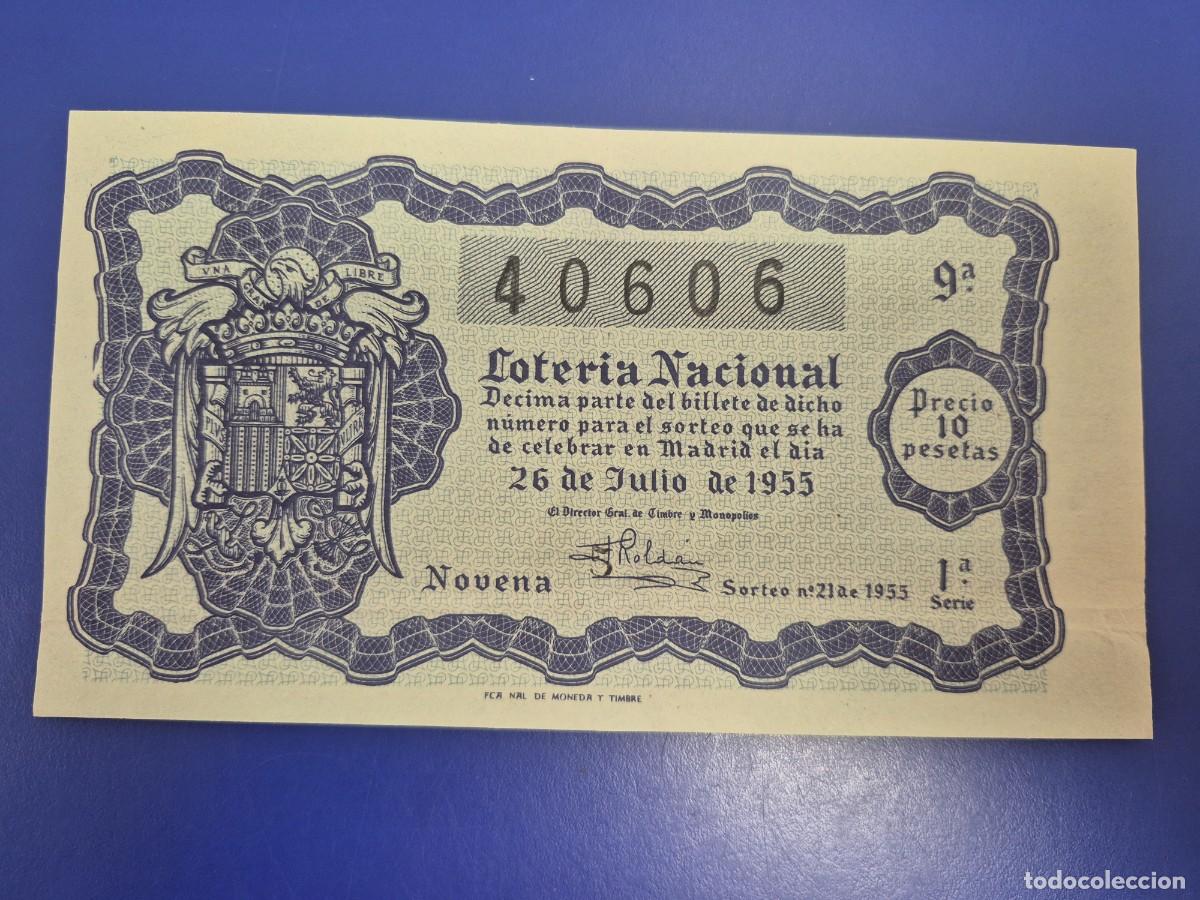 Loter&iacute;a nacional: LOTERIA NACIONAL SORTEO 21 DE 1955