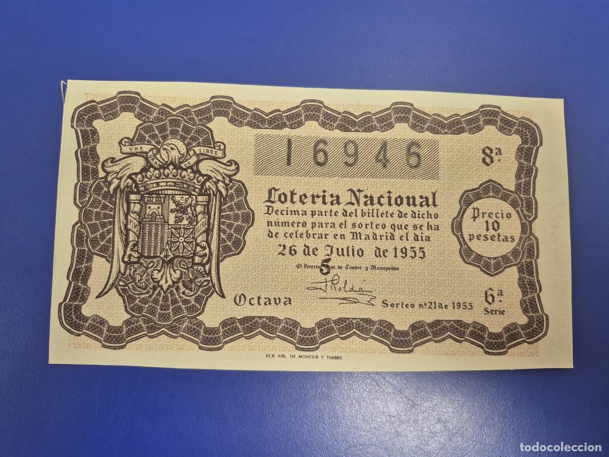 Loter&iacute;a nacional: LOTERIA NACIONAL SORTEO 21 DE 1955