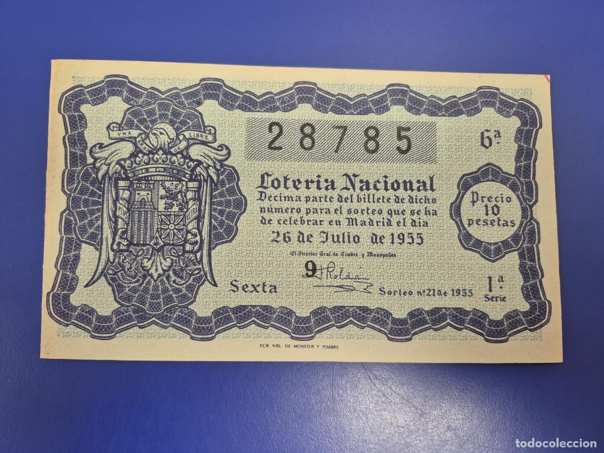 Loter&iacute;a nacional: LOTERIA NACIONAL SORTEO 21 DE 1955