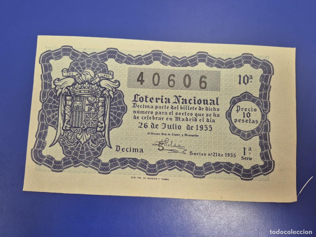 Loter&iacute;a nacional: LOTERIA NACIONAL SORTEO 21 DE 1955