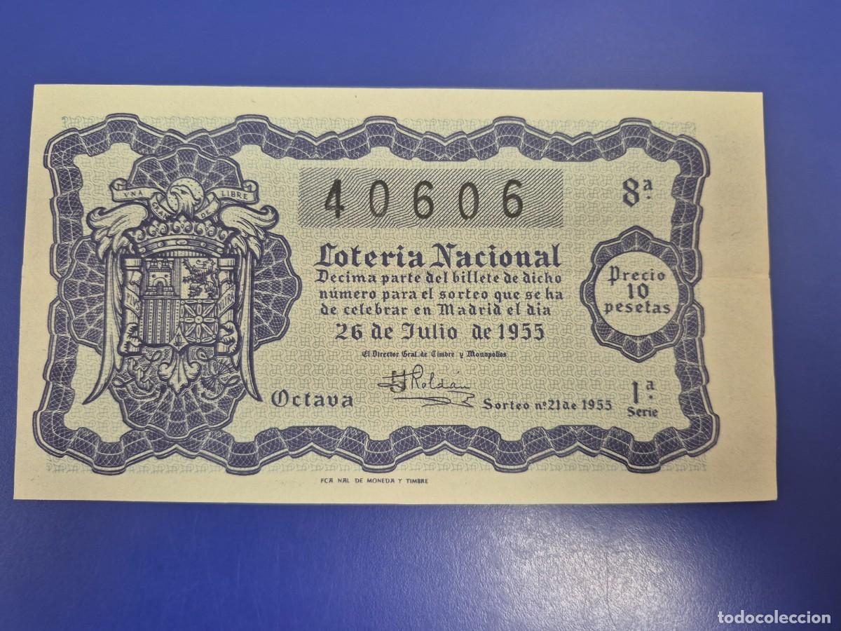 Loter&iacute;a nacional: LOTERIA NACIONAL SORTEO 21 DE 1955