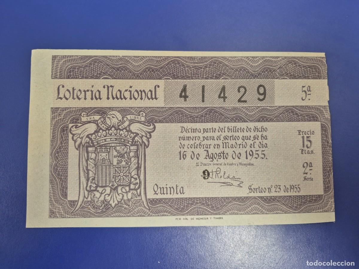Loter&iacute;a nacional: LOTERIA NACIONAL SORTEO 23 DE 1955