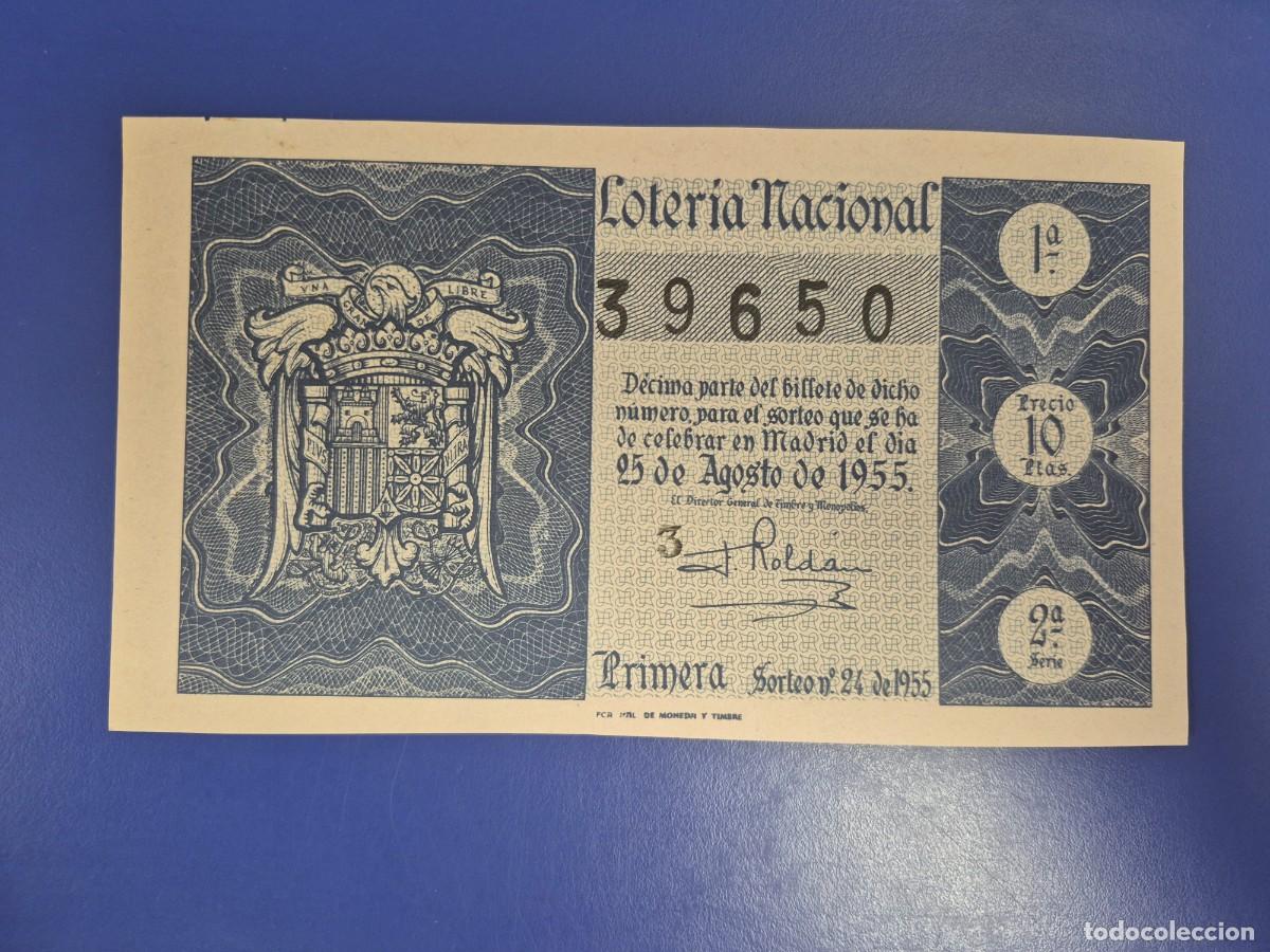 Loter&iacute;a nacional: LOTERIA NACIONAL SORTEO 24 DE 1955