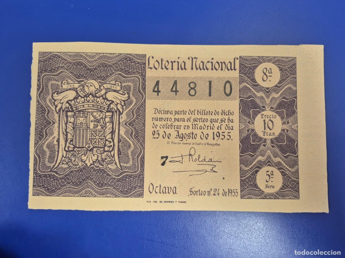 Loter&iacute;a nacional: LOTERIA NACIONAL SORTEO 24 DE 1955