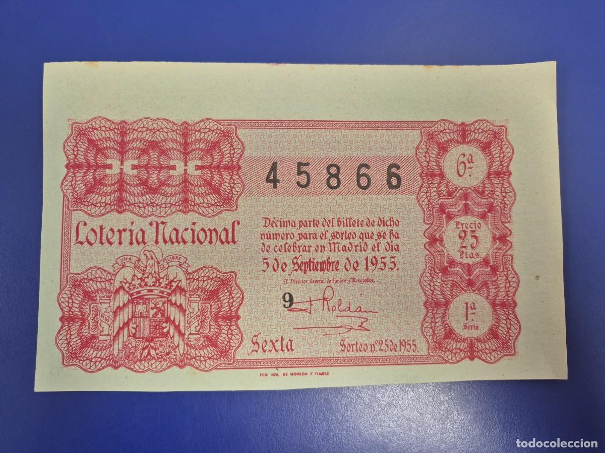 Loter&iacute;a nacional: LOTERIA NACIONAL SORTEO 25 DE 1955
