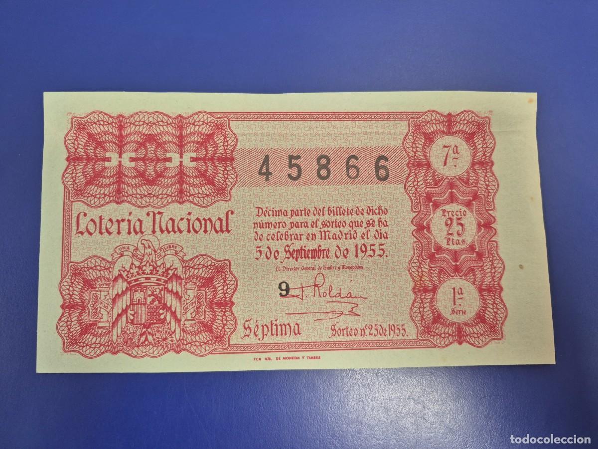 Loter&iacute;a nacional: LOTERIA NACIONAL SORTEO 25 DE 1955