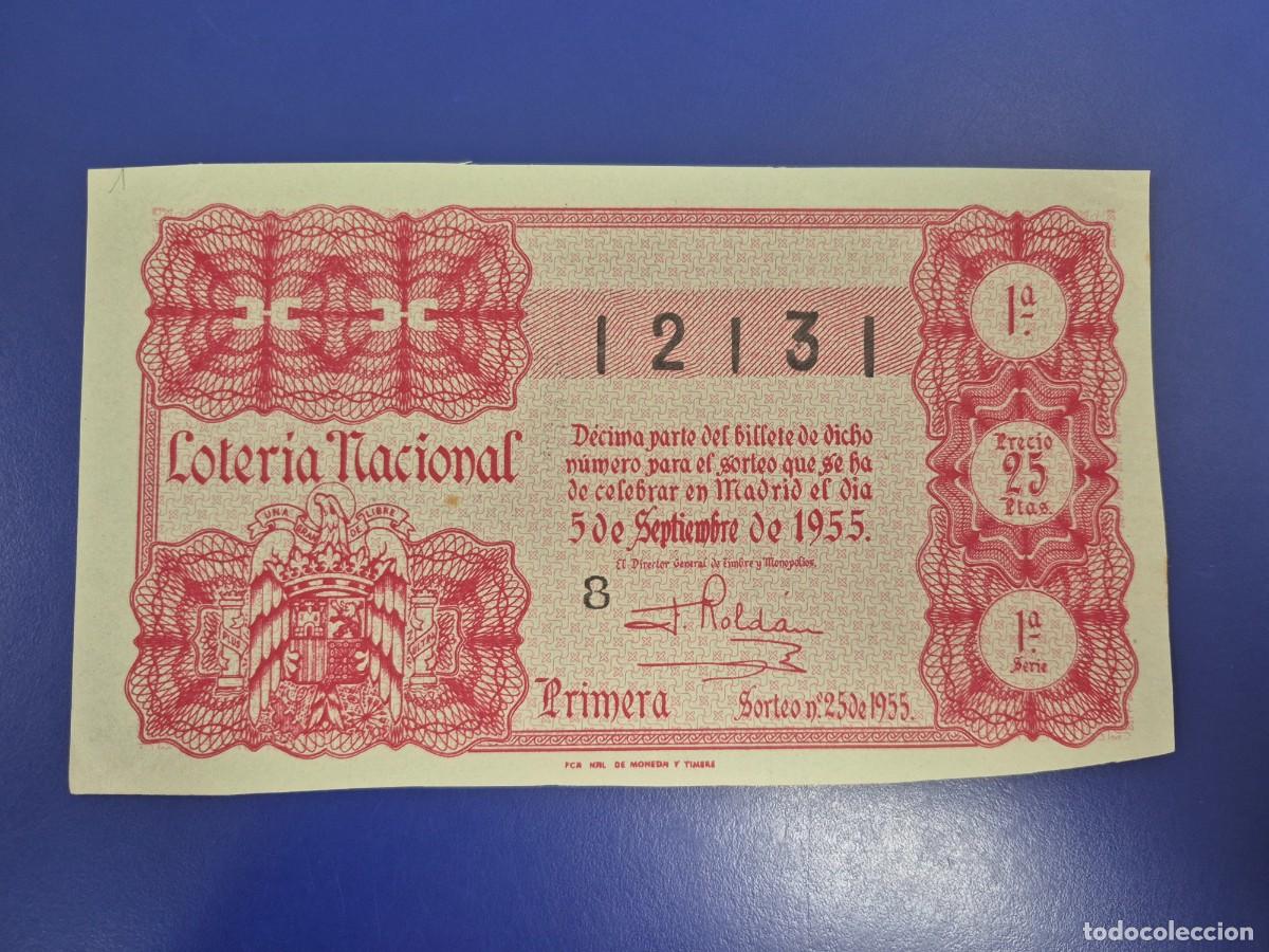 Loter&iacute;a nacional: LOTERIA NACIONAL SORTEO 25 DE 1955