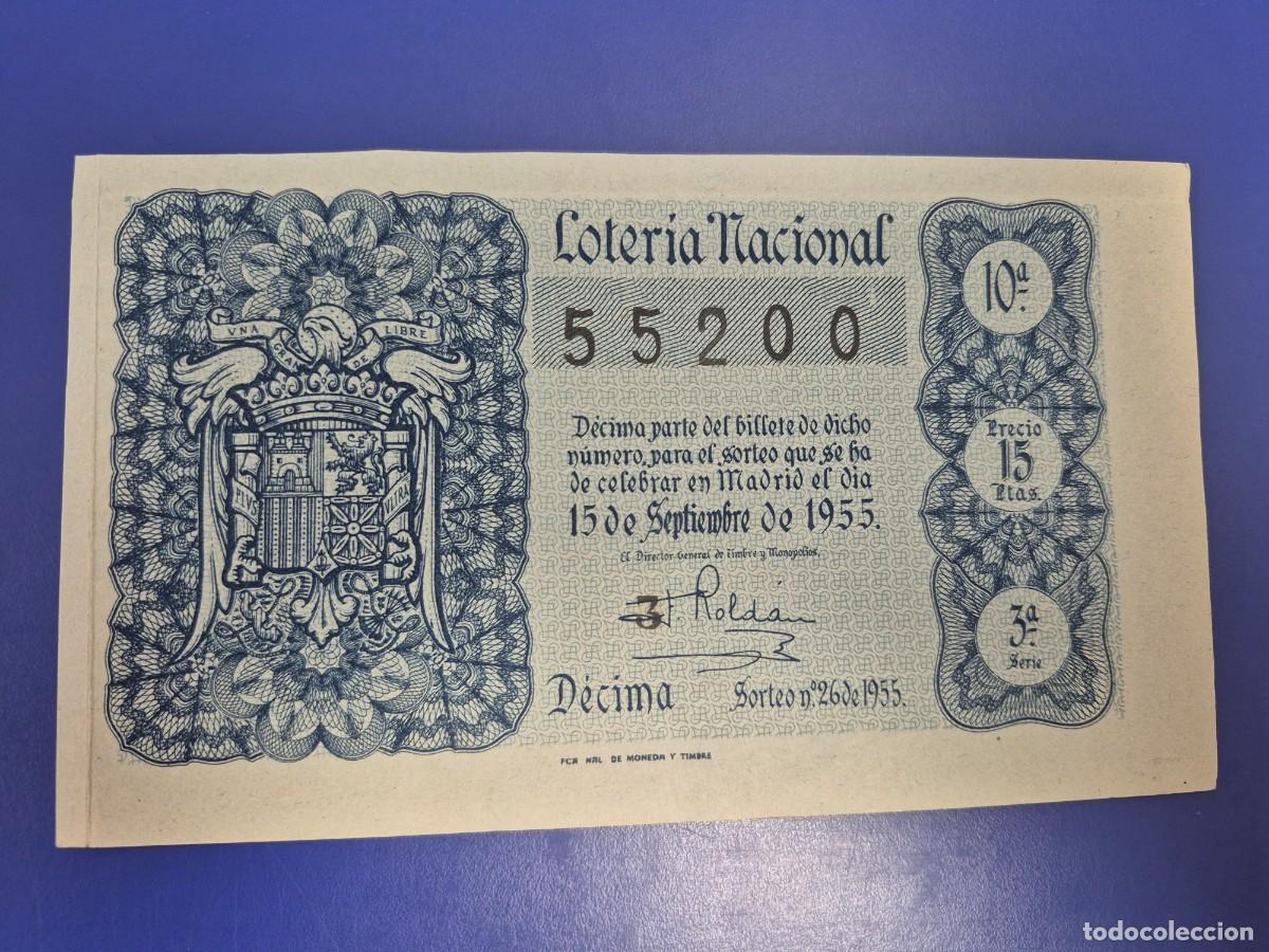 Loter&iacute;a nacional: LOTERIA NACIONAL SORTEO 26 DE 1955