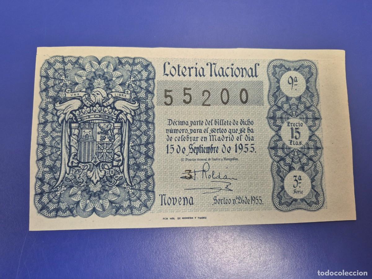 Loter&iacute;a nacional: LOTERIA NACIONAL SORTEO 26 DE 1955