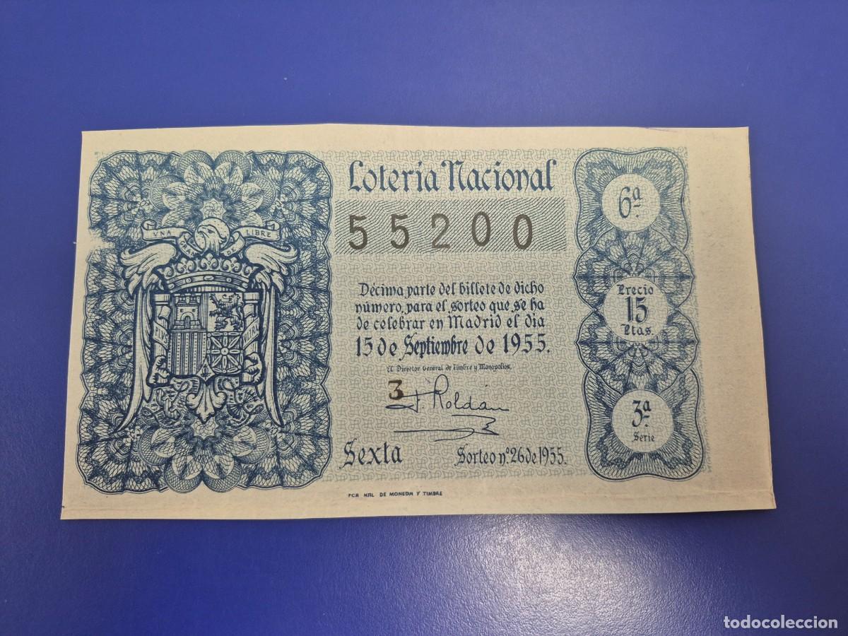 Loter&iacute;a nacional: LOTERIA NACIONAL SORTEO 26 DE 1955