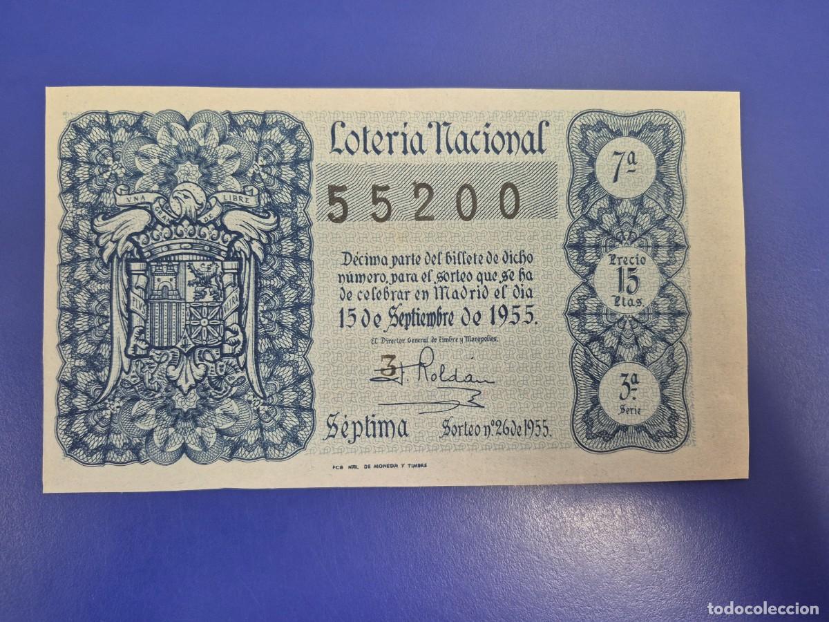Loter&iacute;a nacional: LOTERIA NACIONAL SORTEO 26 DE 1955