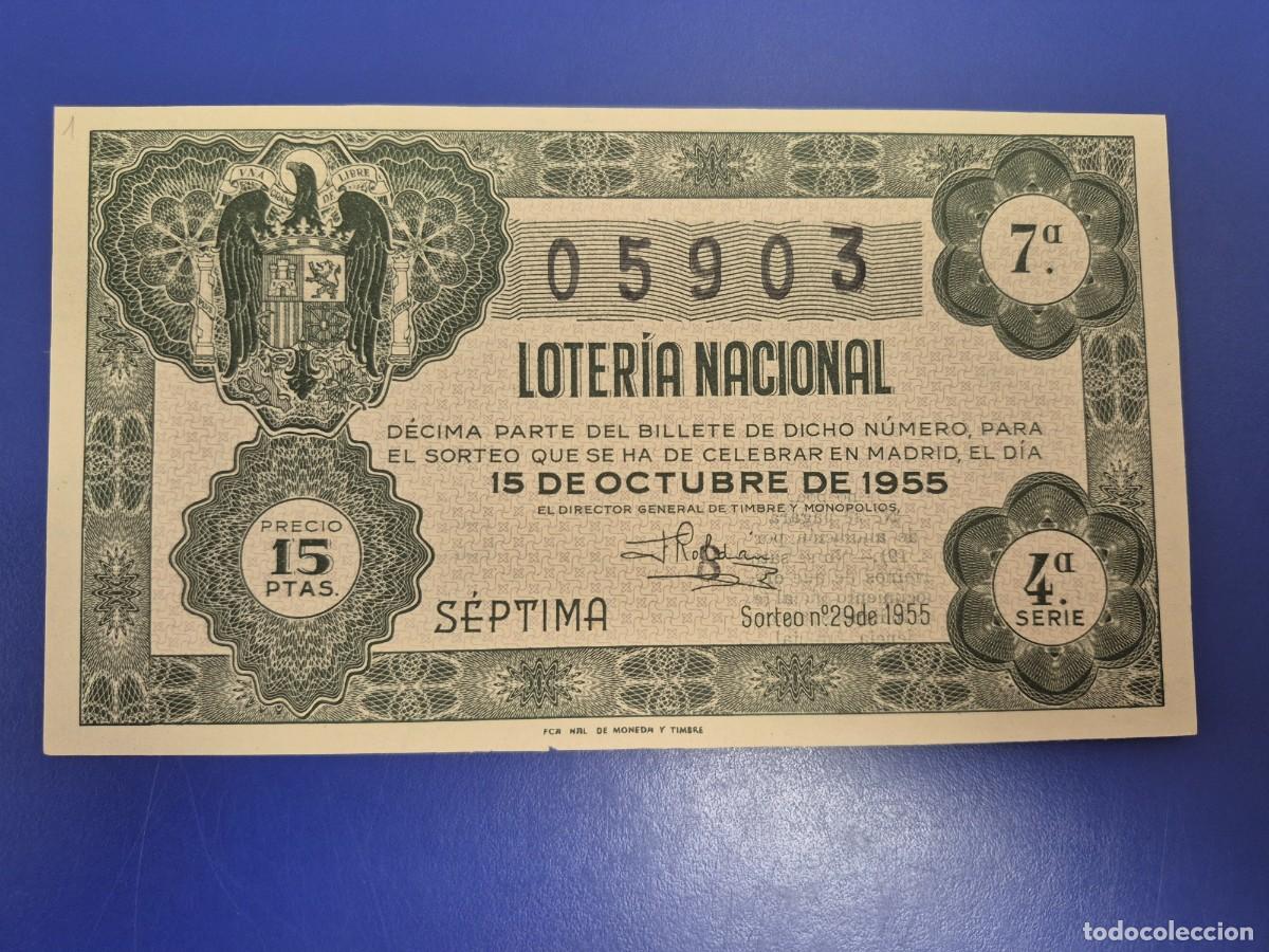 Loter&iacute;a nacional: LOTERIA NACIONAL SORTEO 29 DE 1955
