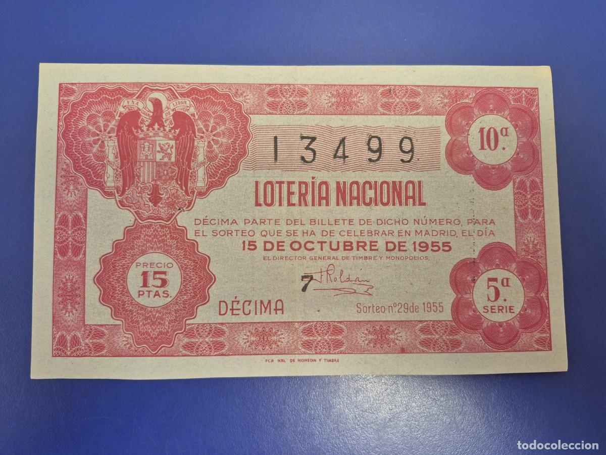 Loter&iacute;a nacional: LOTERIA NACIONAL SORTEO 29 DE 1955