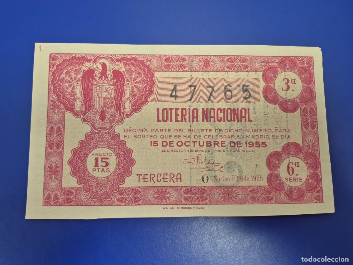 Loter&iacute;a nacional: LOTERIA NACIONAL SORTEO 29 DE 1955