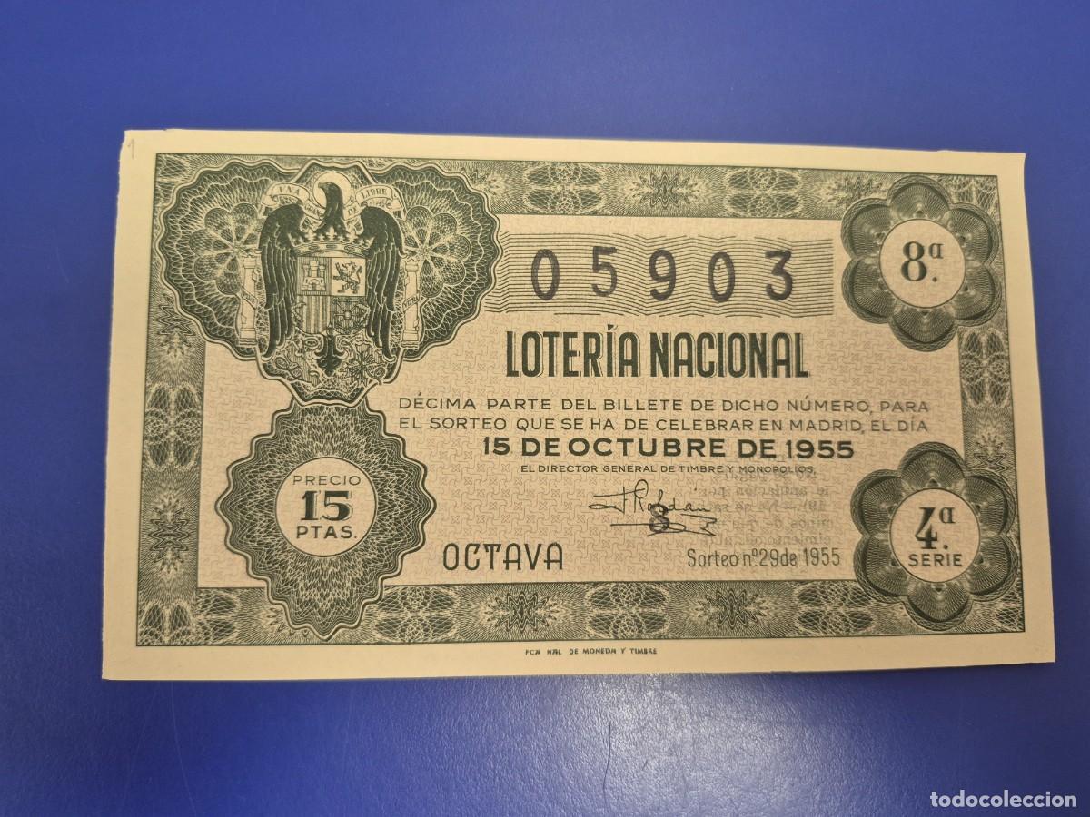 Loter&iacute;a nacional: LOTERIA NACIONAL SORTEO 29 DE 1955