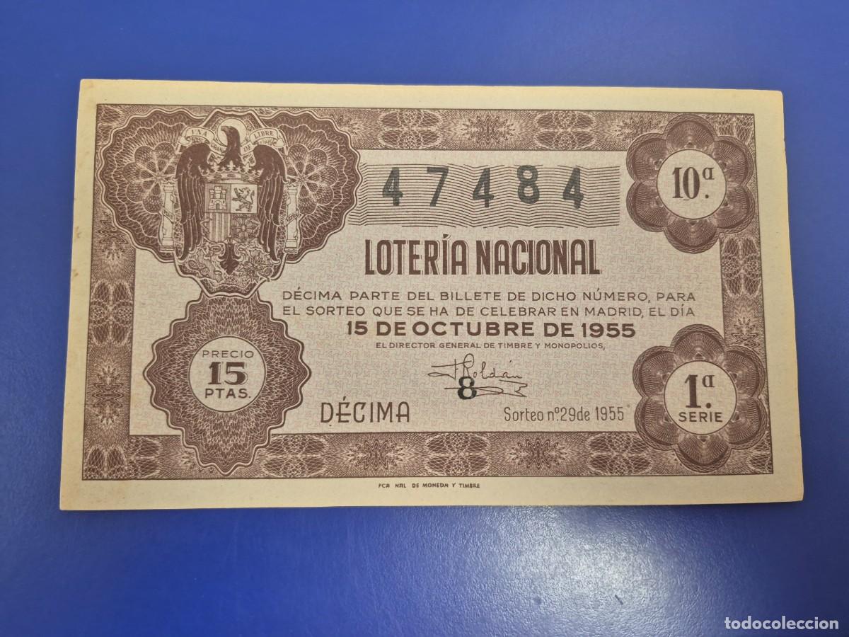 Loter&iacute;a nacional: LOTERIA NACIONAL SORTEO 29 DE 1955