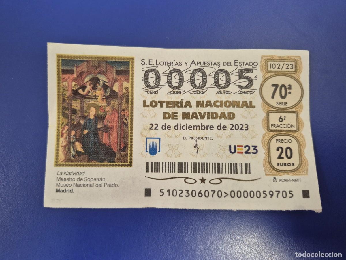 Loter&iacute;a nacional: LOTERIA NACIONAL A&Ntilde;O 2023 SORTEO 102 NAVIDAD NUMERO BAJO 00002