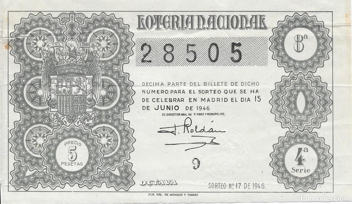 Loterie Nationale: LOTER&Iacute;A NACIONAL. SORTEO 17 DE 1946