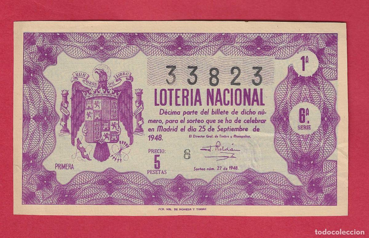Loter&iacute;a nacional: LOTERIA ANTIGUA SORTEO 27 DE 1948