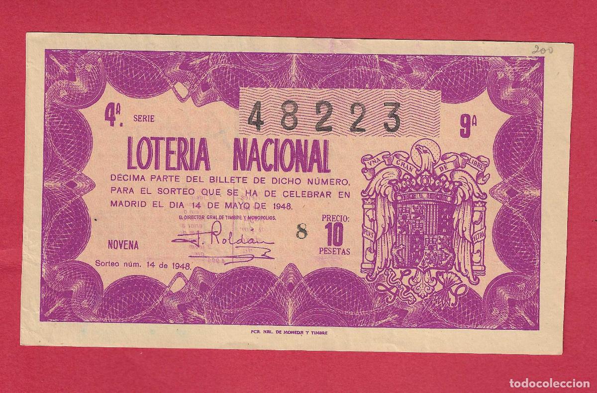 Loter&iacute;a nacional: LOTERIA ANTIGUA SORTEO 14 DE 1948