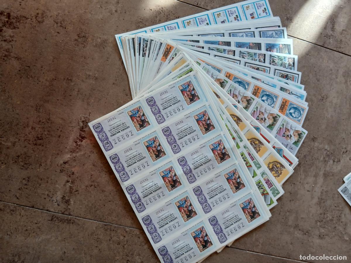 Loter&iacute;a nacional: LOTERIA A&Ntilde;O 1975 COMPLETO EN BILLETES 49 BILLETES 490 DECIMOS