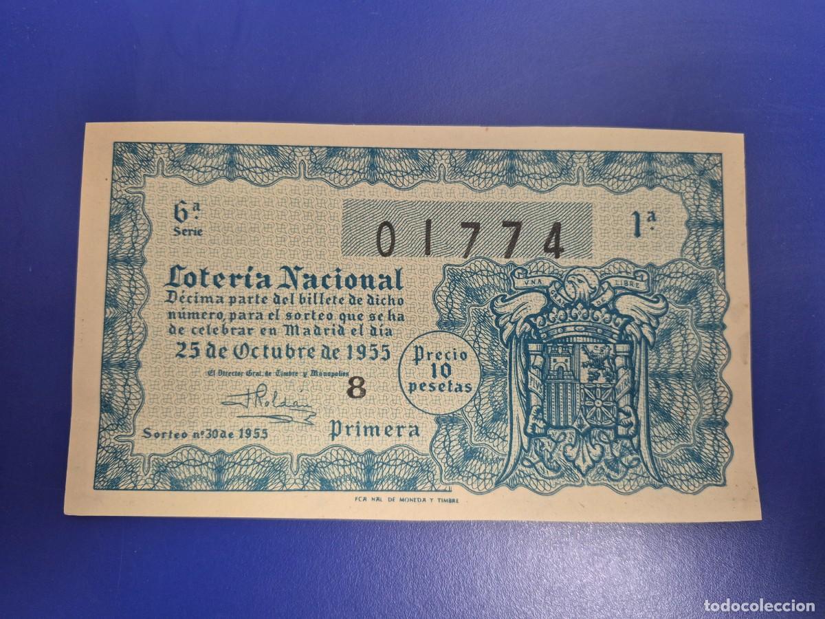 Loter&iacute;a nacional: LOTERIA NACIONAL SORTEO 30 DE 1955
