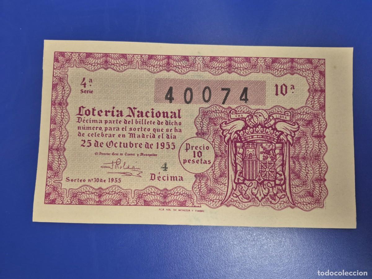 Loter&iacute;a nacional: LOTERIA NACIONAL SORTEO 30 DE 1955