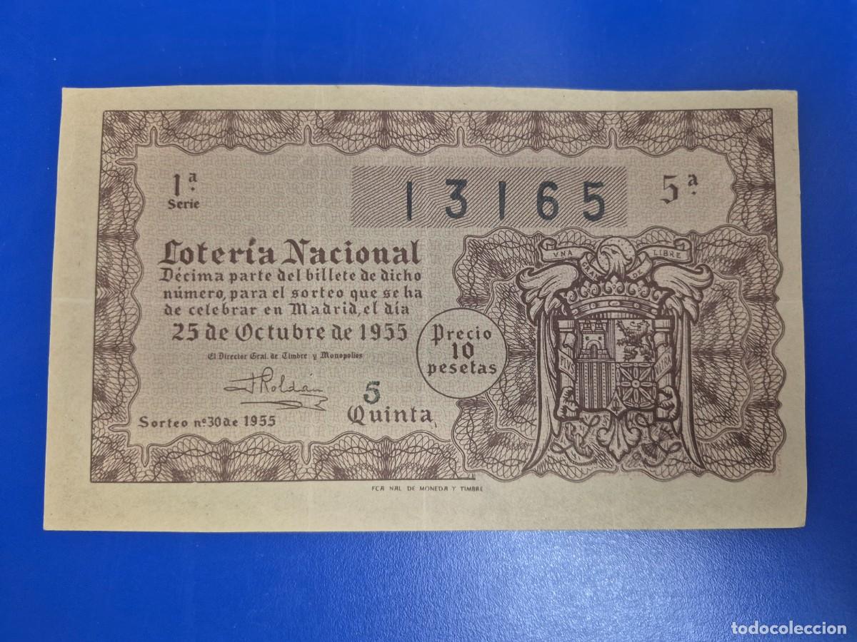 Loter&iacute;a nacional: LOTERIA NACIONAL SORTEO 30 DE 1955