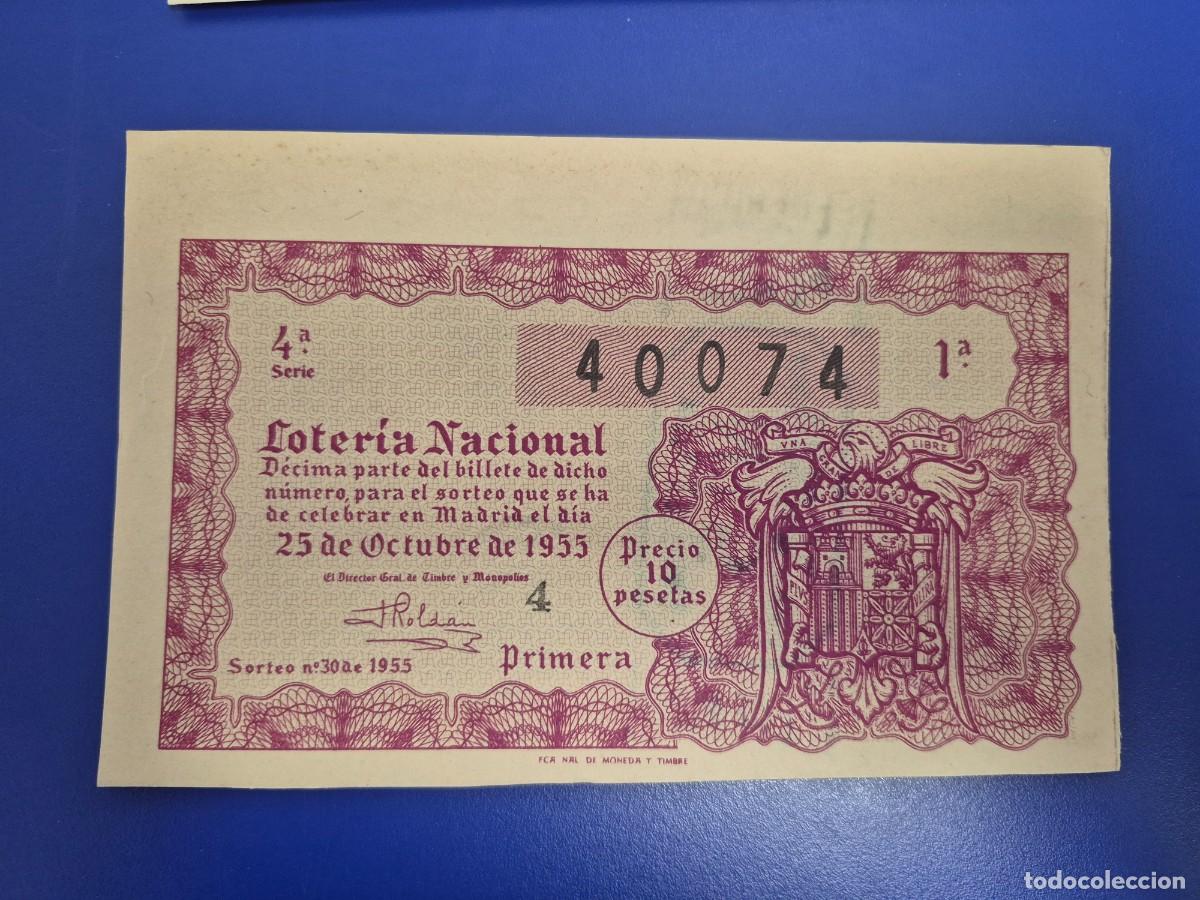 Loter&iacute;a nacional: LOTERIA NACIONAL SORTEO 30 DE 1955