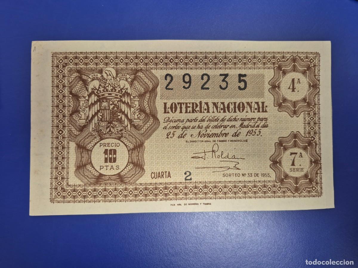 Loter&iacute;a nacional: LOTERIA NACIONAL SORTEO 33 DE 1955