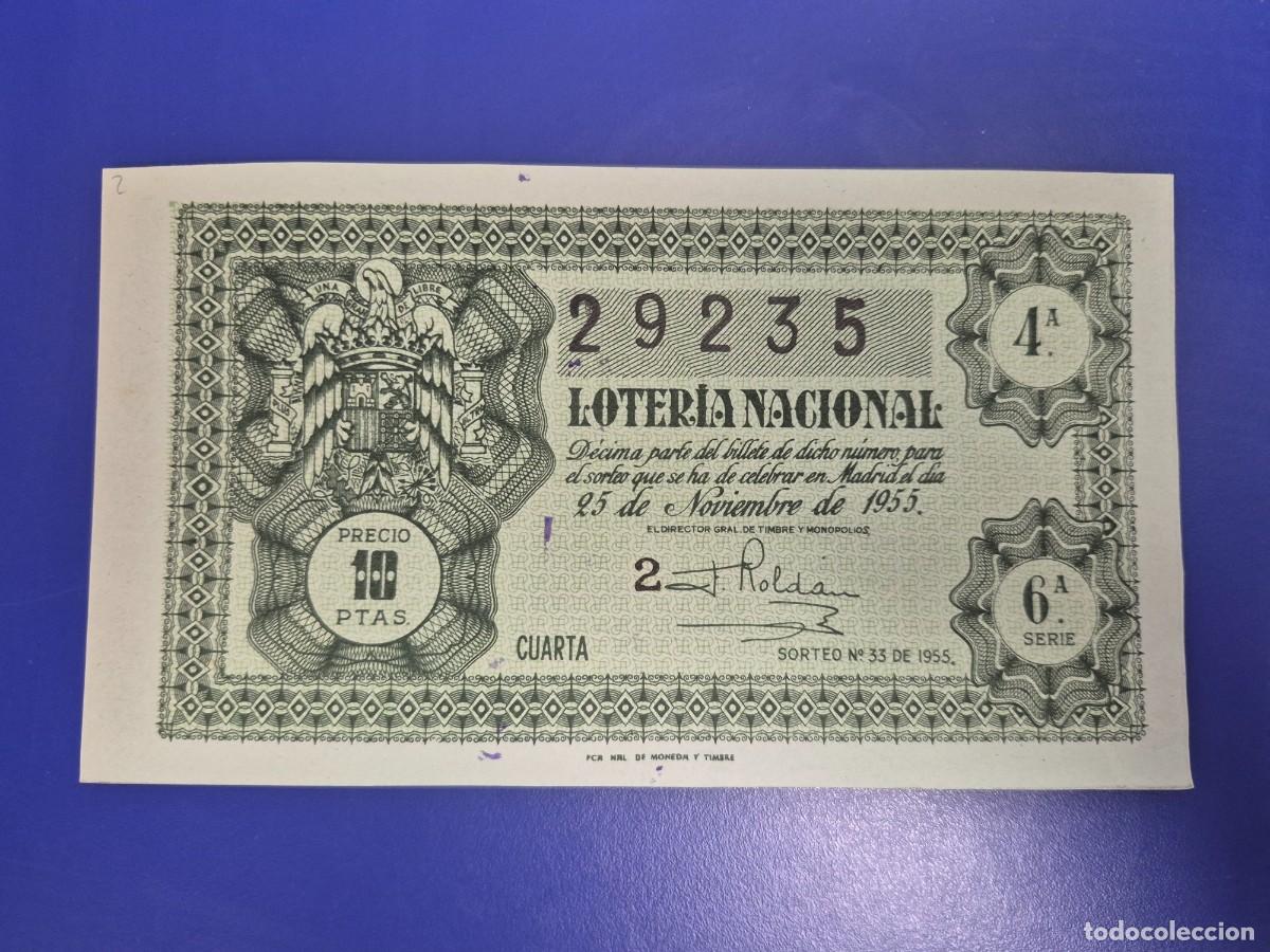 Loter&iacute;a nacional: LOTERIA NACIONAL SORTEO 33 DE 1955