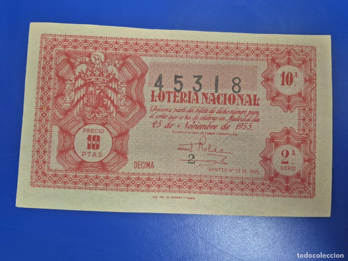 Loter&iacute;a nacional: LOTERIA NACIONAL SORTEO 33 DE 1955