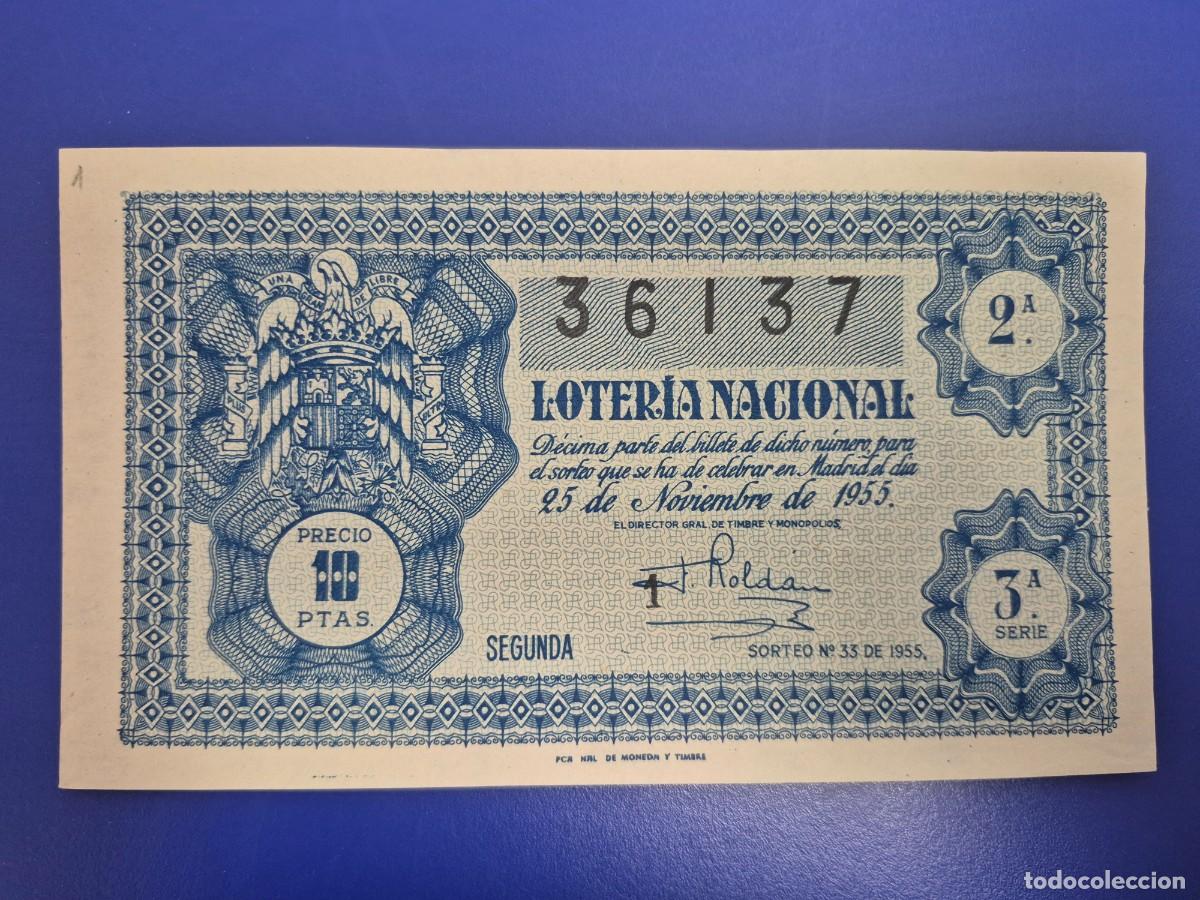 Loter&iacute;a nacional: LOTERIA NACIONAL SORTEO 33 DE 1955