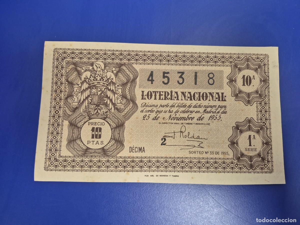 Loter&iacute;a nacional: LOTERIA NACIONAL SORTEO 33 DE 1955