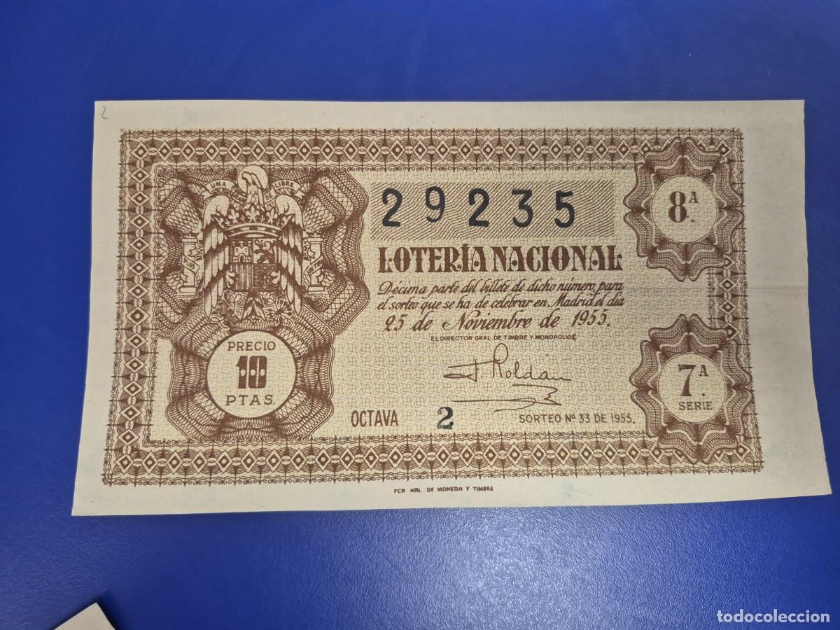 Loter&iacute;a nacional: LOTERIA NACIONAL SORTEO 33 DE 1955