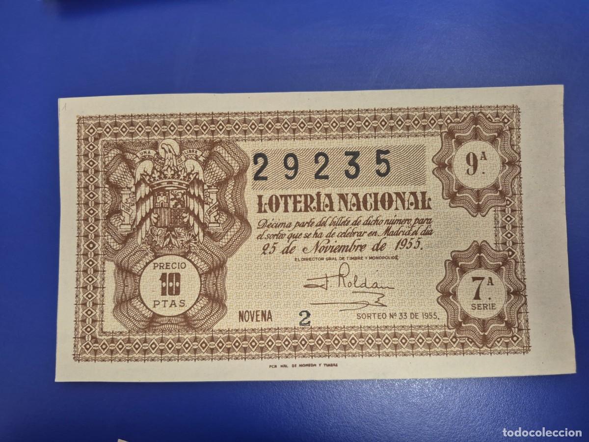 Loter&iacute;a nacional: LOTERIA NACIONAL SORTEO 33 DE 1955