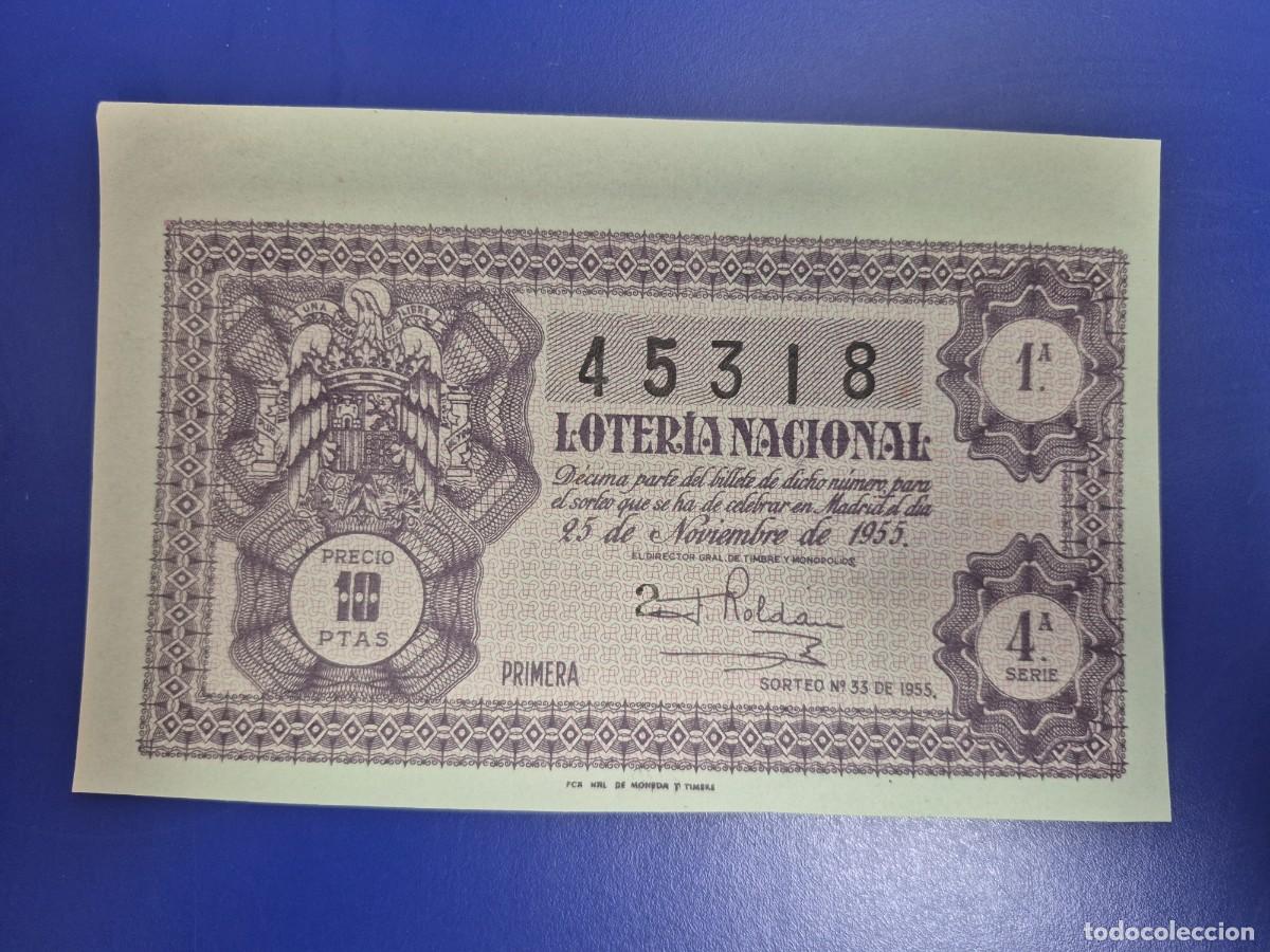 Loter&iacute;a nacional: LOTERIA NACIONAL SORTEO 33 DE 1955