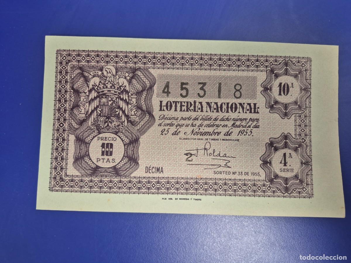 Loter&iacute;a nacional: LOTERIA NACIONAL SORTEO 33 DE 1955