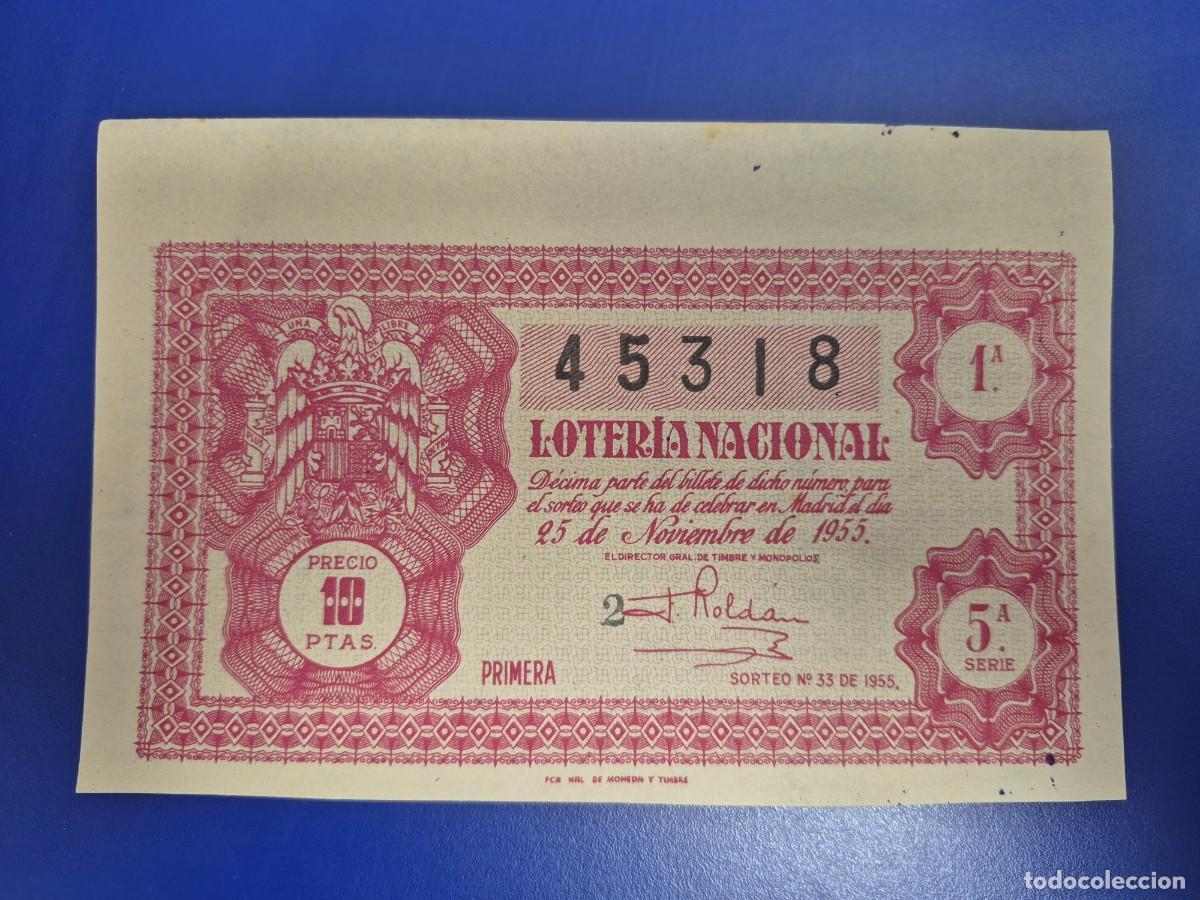 Loter&iacute;a nacional: LOTERIA NACIONAL SORTEO 33 DE 1955